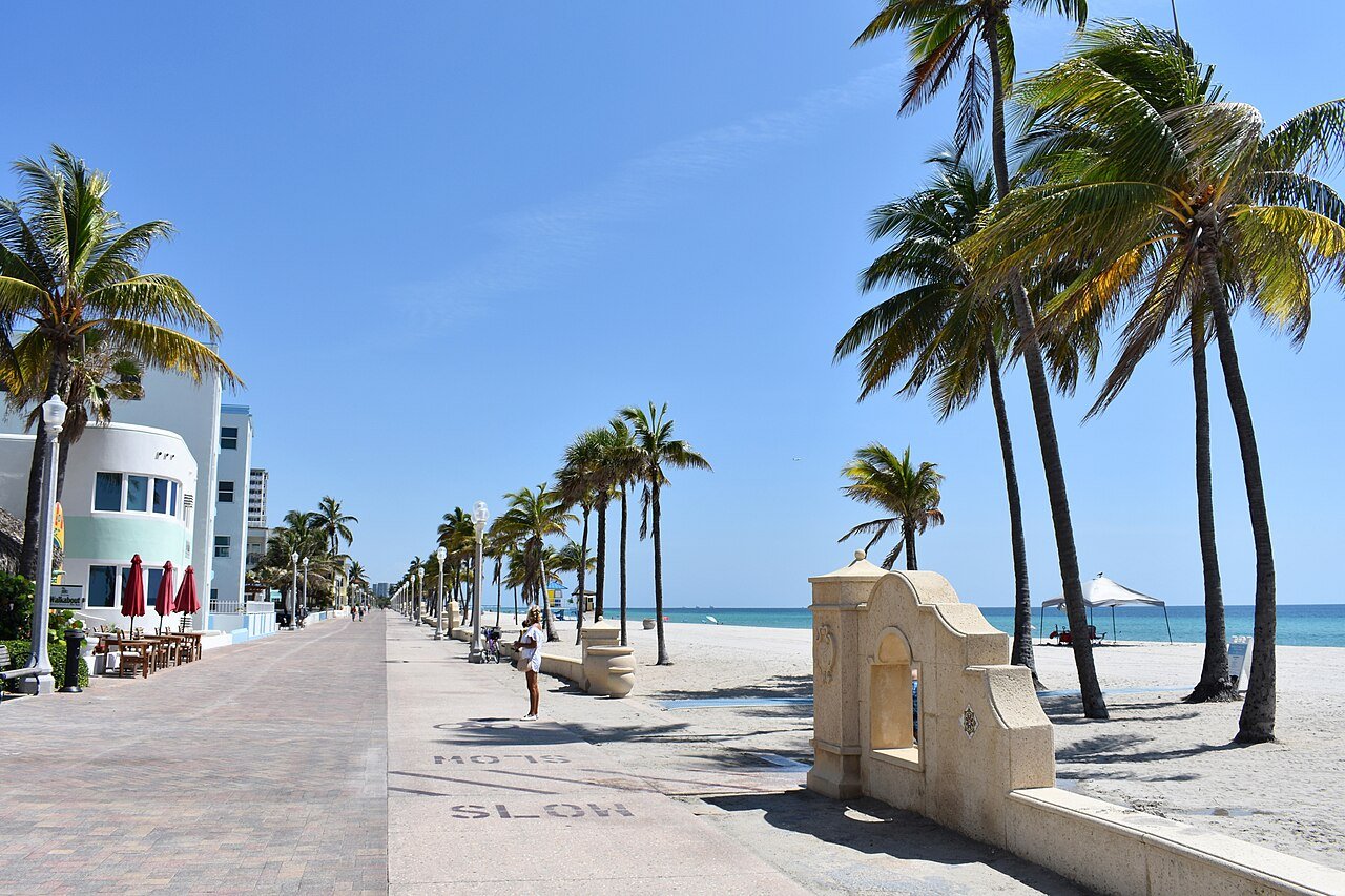 Hollywood Beach Broadwalk in Florida