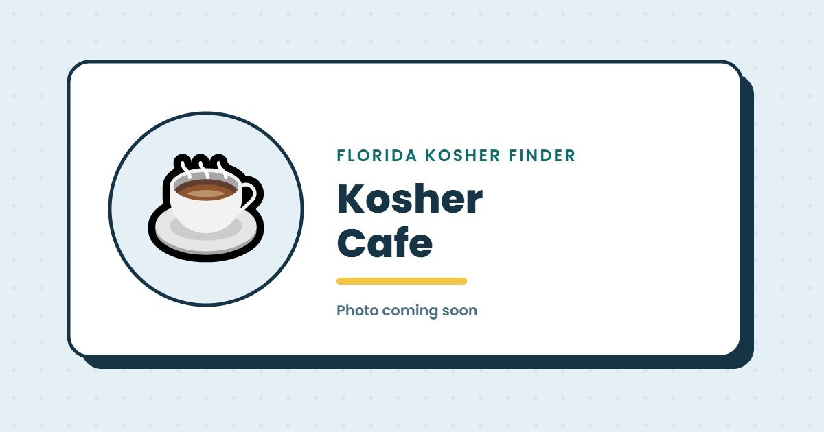 Kosher Cafe illustration (photo coming soon)