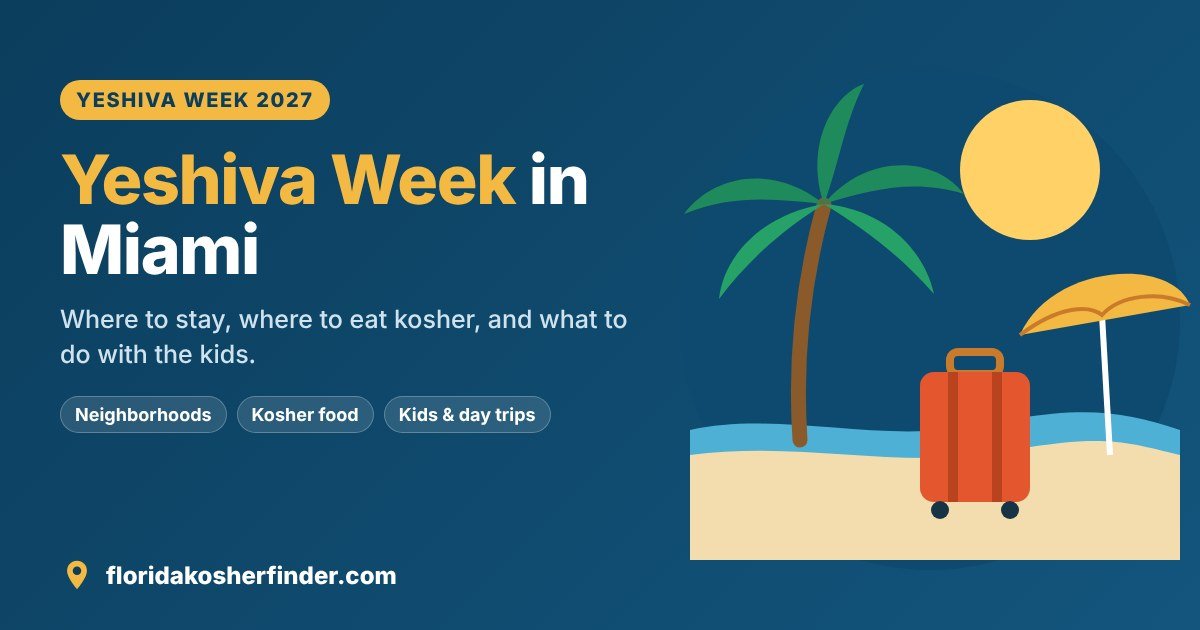 Yeshiva Week 2027 in Miami: The Kosher Family Guide